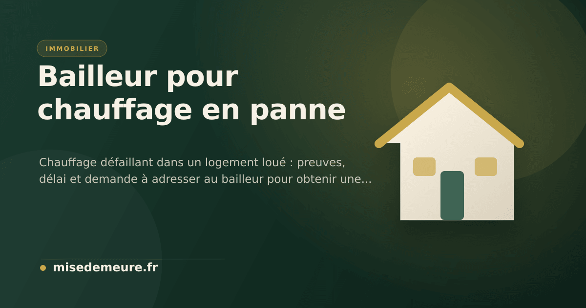 Locataire préparant une mise en demeure après une panne de chauffage