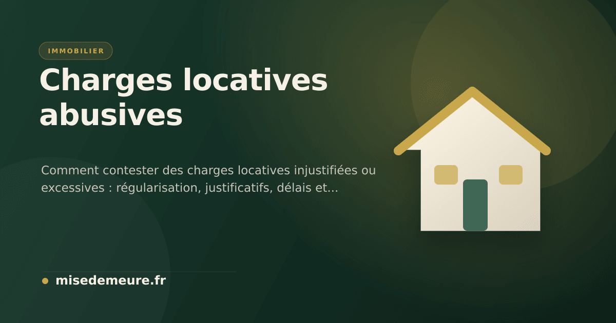 Guide juridique : Mise en demeure pour charges locatives abusives