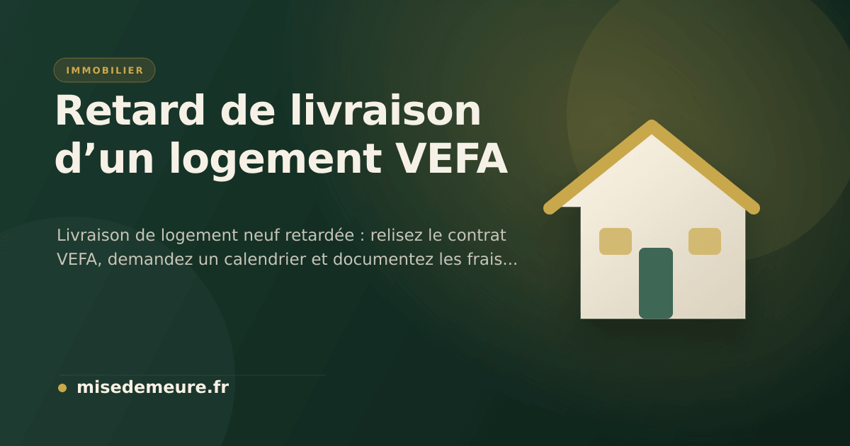 Acquéreur demandant un calendrier à un promoteur après un retard de livraison VEFA