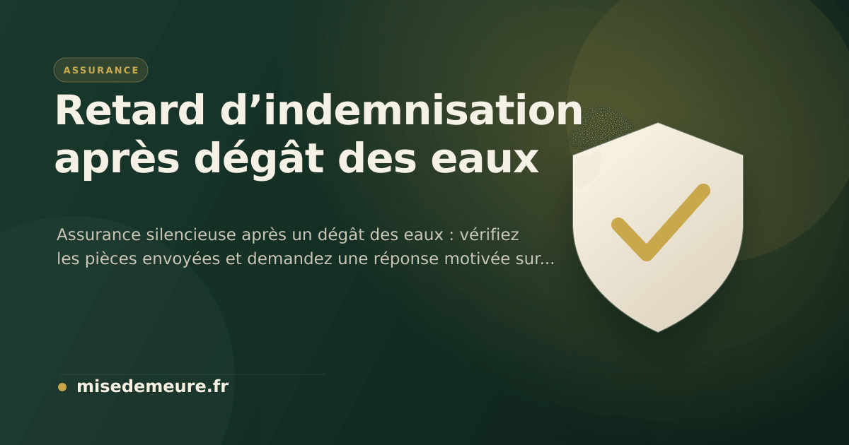 Assuré relançant son assurance après un dégât des eaux