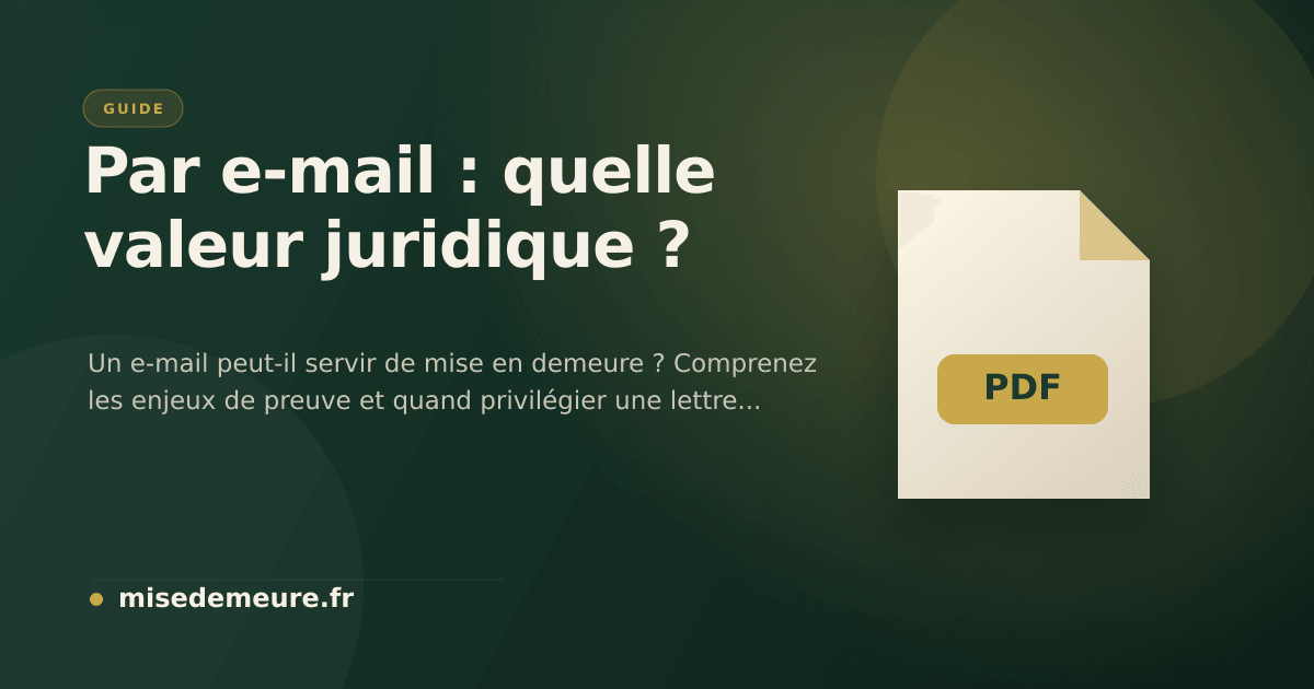 Personne comparant un e-mail et une lettre recommandée de mise en demeure