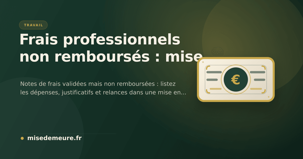 Salarié préparant une demande de remboursement de frais professionnels