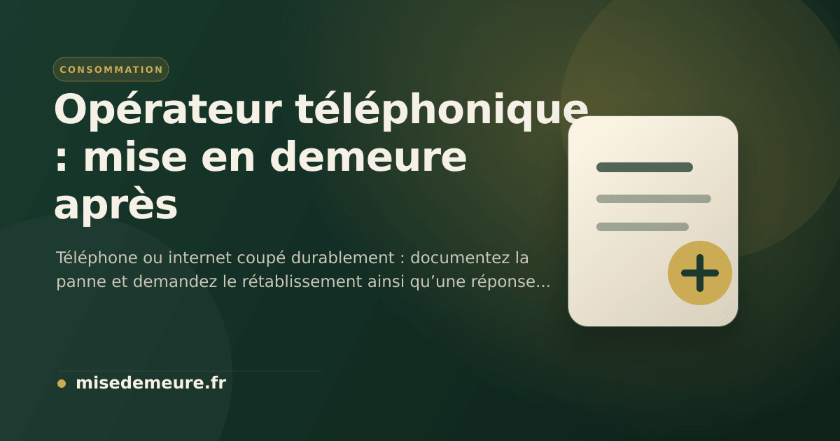 Client contactant son opérateur après une coupure durable de téléphone ou internet